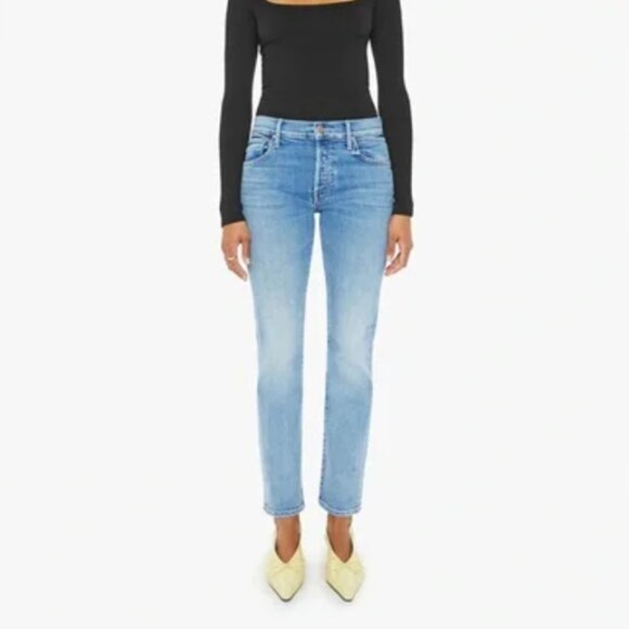 MOTHER Denim - Mother Mid Rise Hiker Hover Full Moon Jeans 29 Vintage Wash Straight Leg Premium